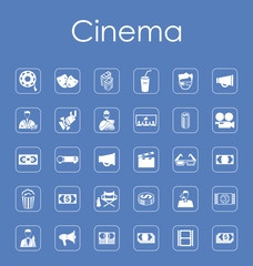 Set of cinema simple icons