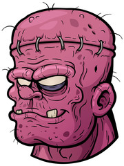 Vector illustration of Cartoon Zombie face