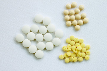 Medicine, white background.