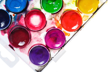 Watercolor paints. Paintbox