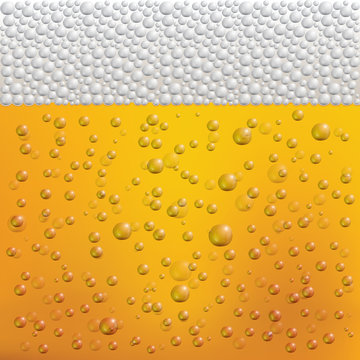 Beer Bubbles and Foam. Vector Illustration.