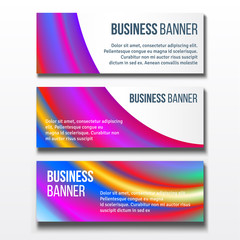Fototapeta premium Set of three business banners