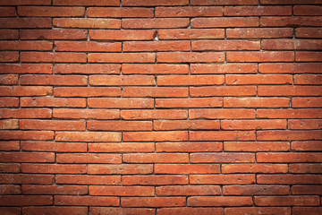 Orange brick wall. brick texture. brick pattern. Part of brick wall.
