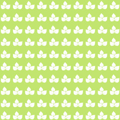 Green leaf pattern. Vector illustration