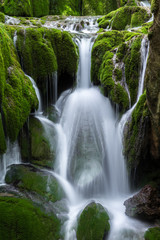 Fototapeta na wymiar Waterfalls at Entzia mountain range (Spain)