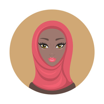 Beautiful young lovely Muslim woman Girl portrait in hijab