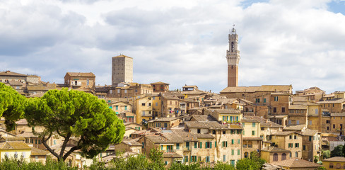 Fototapeta na wymiar Beautiful view of the historic city of Siena, Italy 