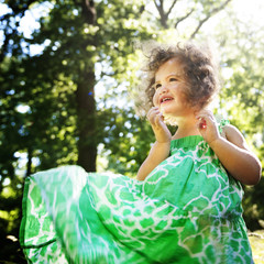 Fototapeta premium Girl Child Children Childhood Casual Leisure Concept