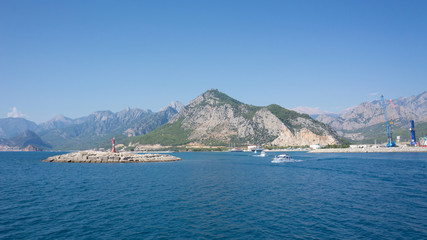 Mediterranean seaside, harbor of Antalya