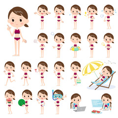 school girl sport Swimwear style