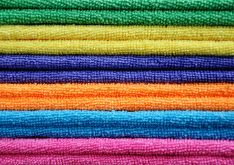 Stack of colored towels