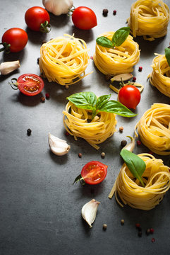 Ingredients for cooking Italian pasta