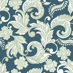 Fototapeta na wymiar indian floral seamless pattern