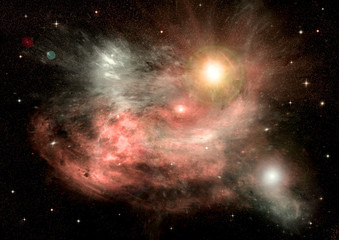 galaxy in a free space