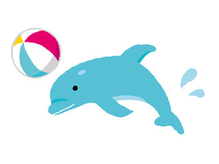 illustration of cute dolphin cartoon