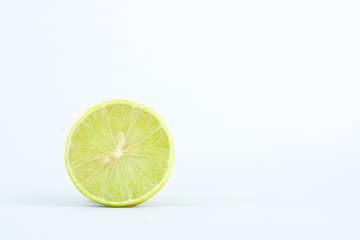 Lime are high in vitamin C vegetables fruit on the white background isolated