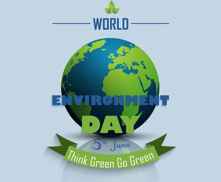 World environment day background with globe