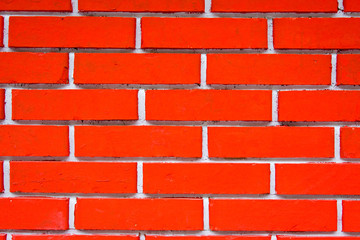New red brick wall