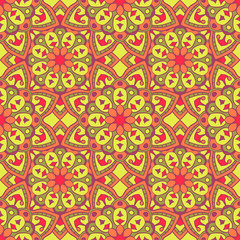 Seamless pattern. Decorative pattern in beautiful colors. Vector illustration