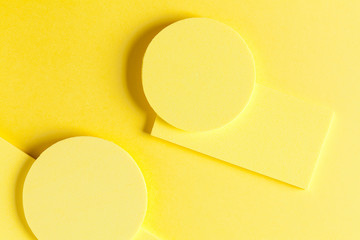 Complementary color background web design imitating the straight lines and curves of the material...