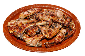 lamb chops on pottery