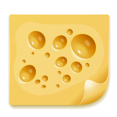 Appetizing slice of cheese image