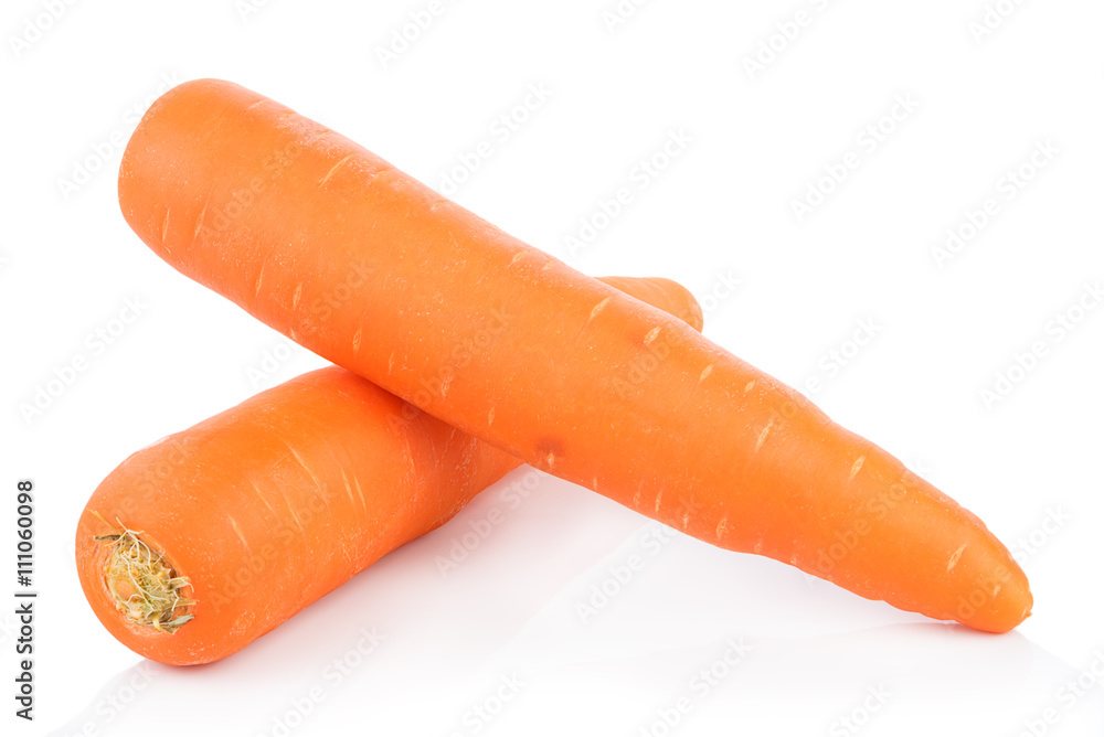 Wall mural carrot isolated on white background