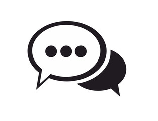 Chat Flat Icon with shadow Vector