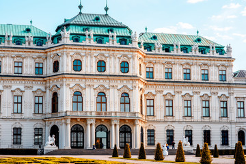 Fototapeta na wymiar Facade of upper Belvedere palace in Vienna