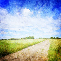 Vinatge summer landscape background