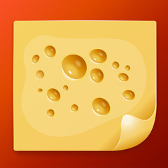 Appetizing slice of cheese image