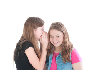 two smiling young beautiful girls