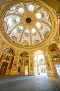 Dome Of St. Michael Wing Interior Near In Hofburg Palace In Vienna