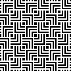 Vector seamless texture. Modern abstract background. Monochrome geometrical pattern with square tiles.