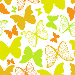 Seamless pattern with butterflies