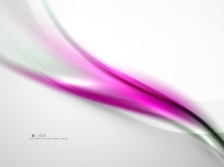 Vector silk white and purple color waves, beauty idea coporate identity template