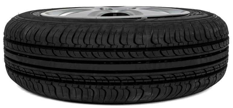 Car tire, isolated on white background