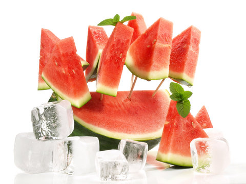 Wassermelone mit Eis