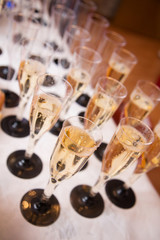 Table with champagne