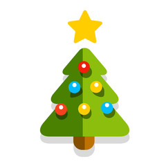 Flat christmas tree