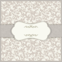 Vintage invitation card with Victorian ornaments. Templates and samples.