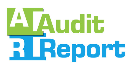 Audit Report Abstract Green Blue Stripes 