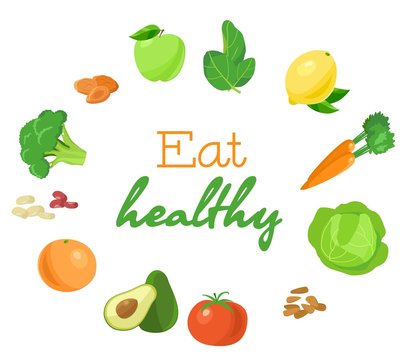 Healthy food. Vector