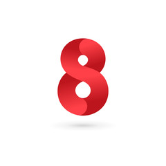 Number 8 logo icon design template elements - obrazy, fototapety, plakaty