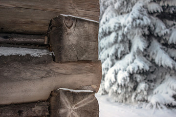Details of wooden wall