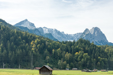 Obraz premium Panorama at Garmisch on Alps