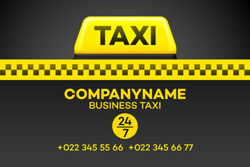 Taxi business card or flyer. Vector illustration © vik_y