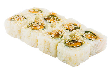 Sushi set isolated on white background
