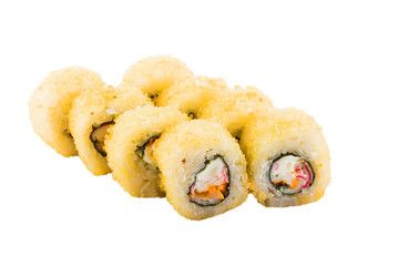 Sushi set isolated on white background
