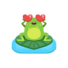 Cartoon Frog Character In Love